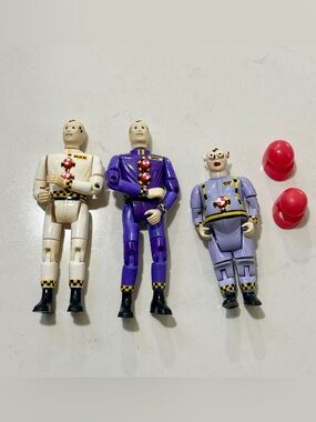 Incredible Crash Test Dummies Slick Spin Spare Set of 3 Figurines Helmets 1991